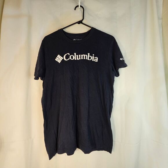 Columbia Classic Logo T-Shirt Black Outdoor Casual‎ Wear Size Medium - Picture 1 of 6